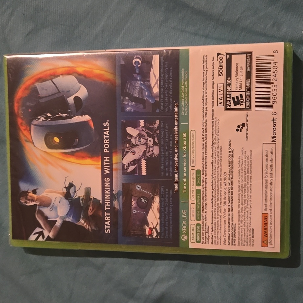 SEALED Xbox360 Portal 2 Game - Picture 3 of 3